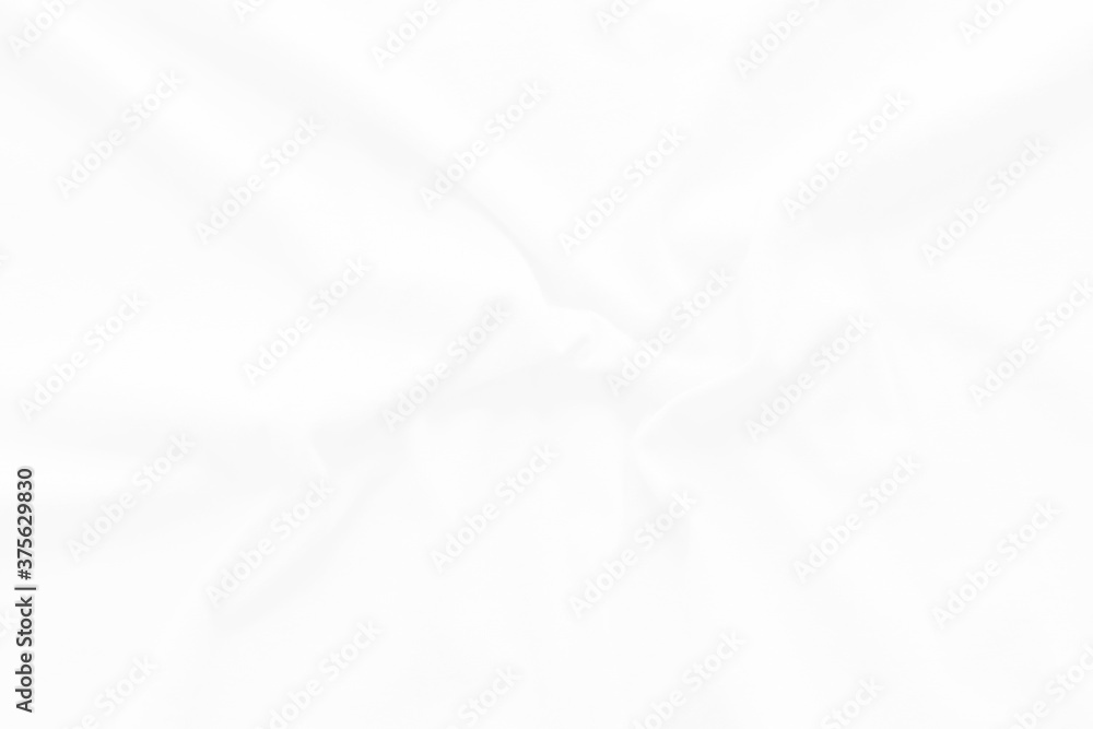 Fototapeta premium White and grey Smooth elegant background with cloth soft waves. Cloth texture can use as background design.