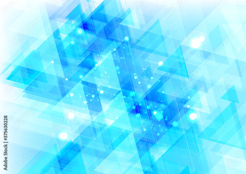 Fototapeta abstract blue background with triangles