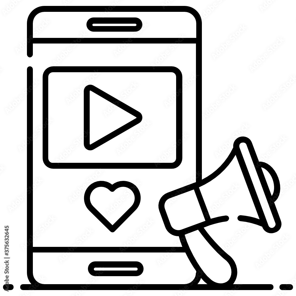 Bullhorn with mobile, media marketing in style
Bullhorn with mobile, media marketing in style