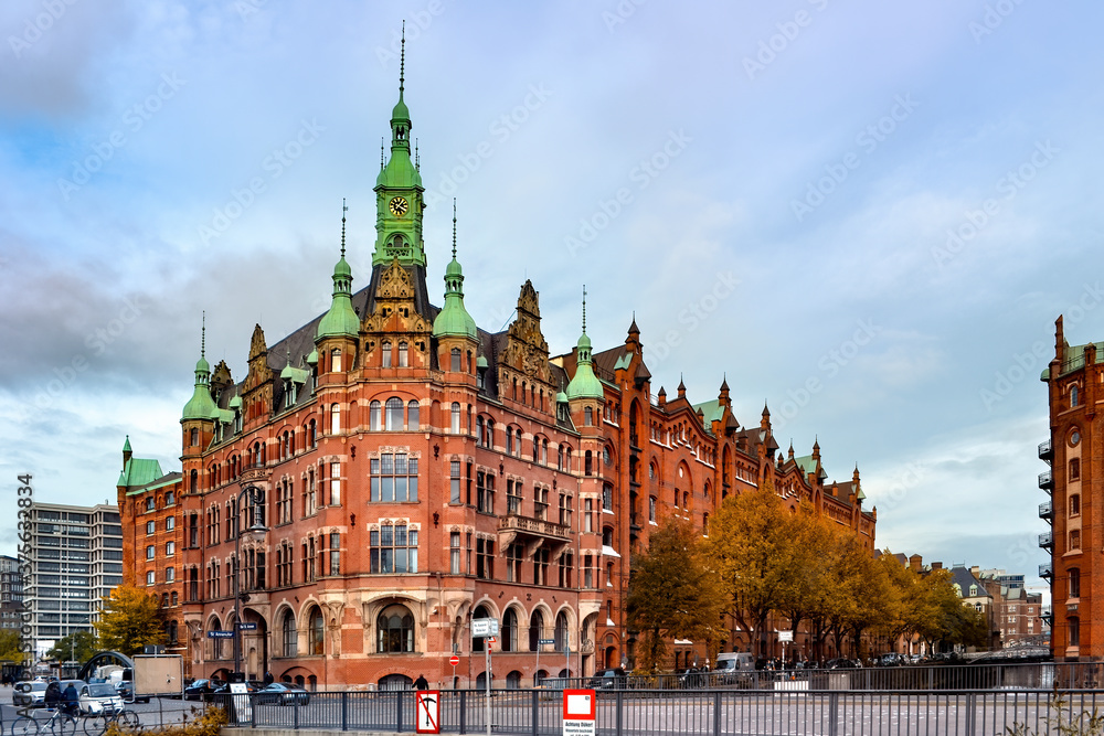 Fototapeta premium Hamburg, Architektur, Speicherstadt, Deutschland