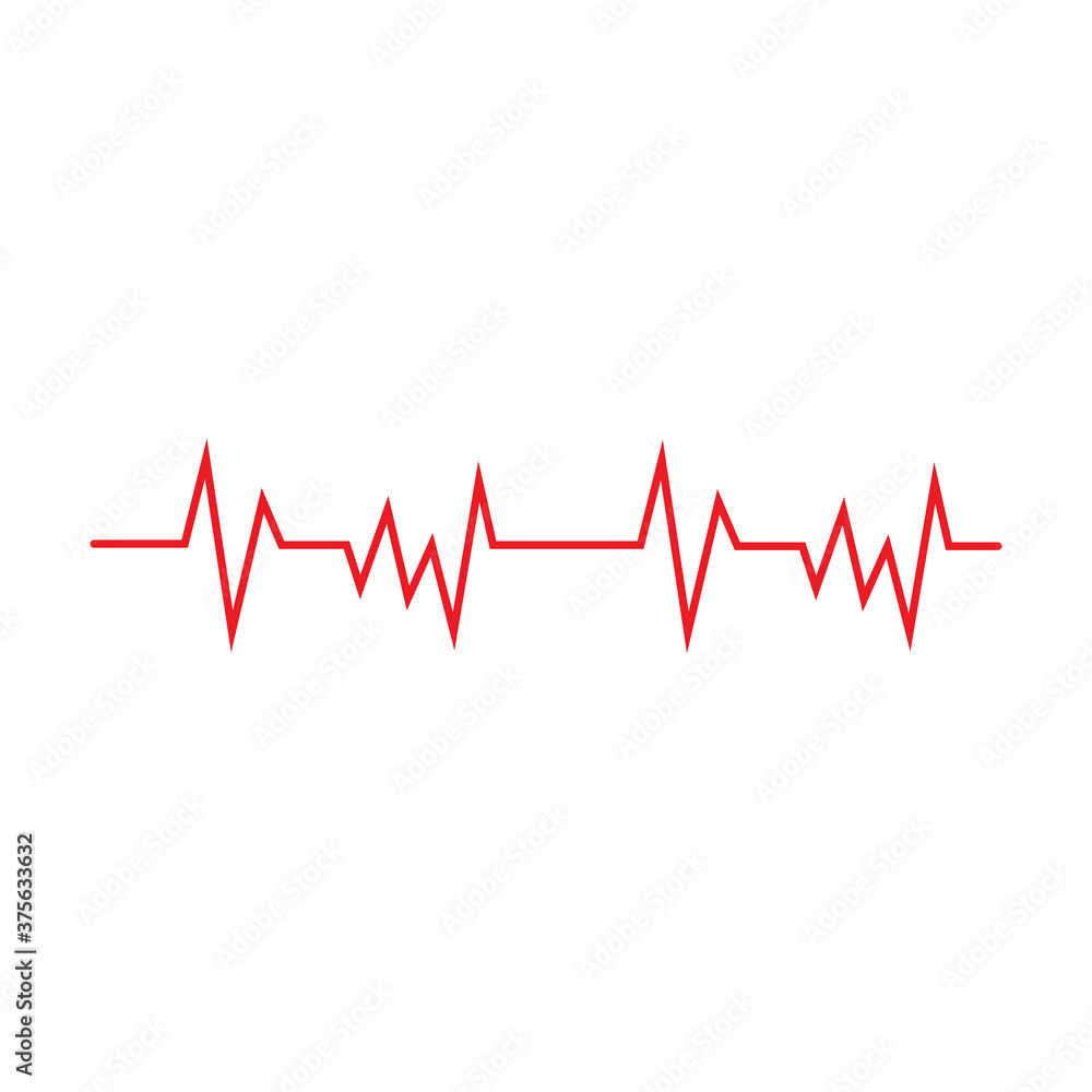 Pulse line ilustration vector template