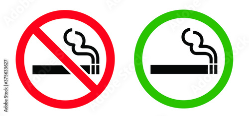 Stop do not smoke sign Smoke free zone including electronic cigarettes Forbidden no smoking Forbid cigarette tobacco area. Stop halt allowed, no ban. Flat vector signboard Stoptober No smoking day photo