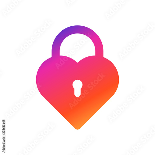 Lock heart icon. Love symbol modern, simple, vector, icon for website design, mobile app, ui. Vector Illustration