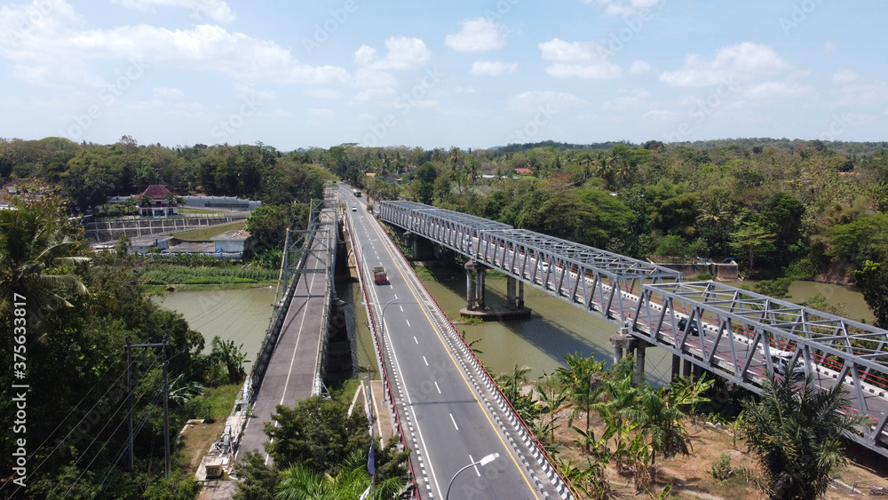 Bantar bridge which crosses the Progo river