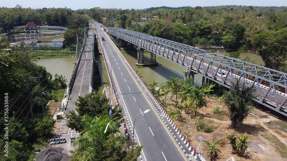 Bantar bridge which crosses the Progo river