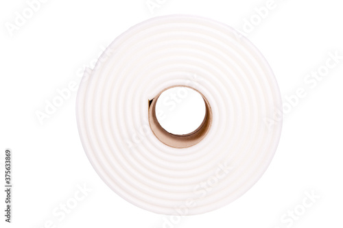 white heat insulation roll isolated on white background