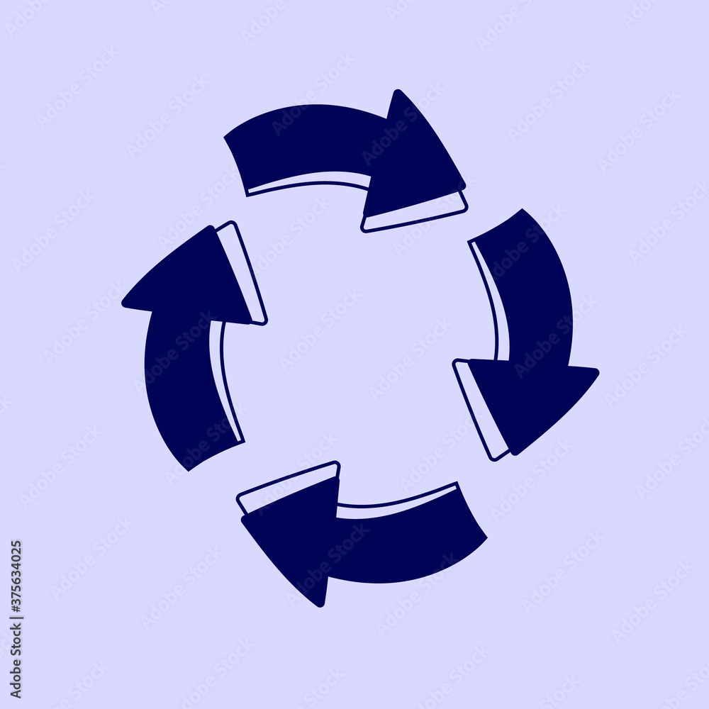 cycle arrow doodle vector illustration. creative illustration for ...