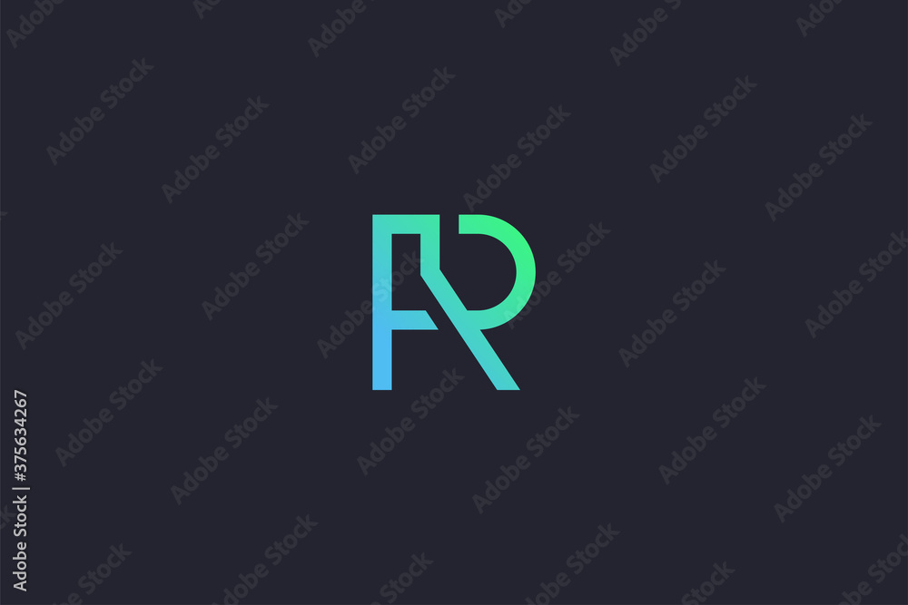 Technology Letter R Logo Abstract Whimsical Monogram Technology Letter R Logo Abstract Whimsical Monogram