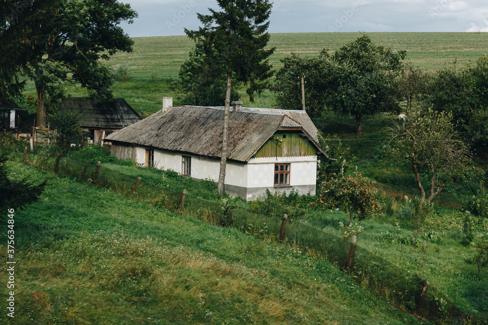Old house in the middle of the field Old house in the middle of the field