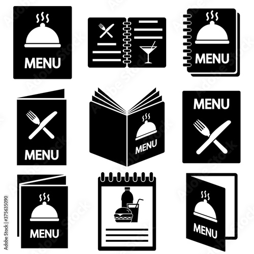 Food menu card , logo isolated on white background