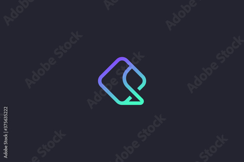 Technology Letter Q Logo Abstract Whimsical Monogram