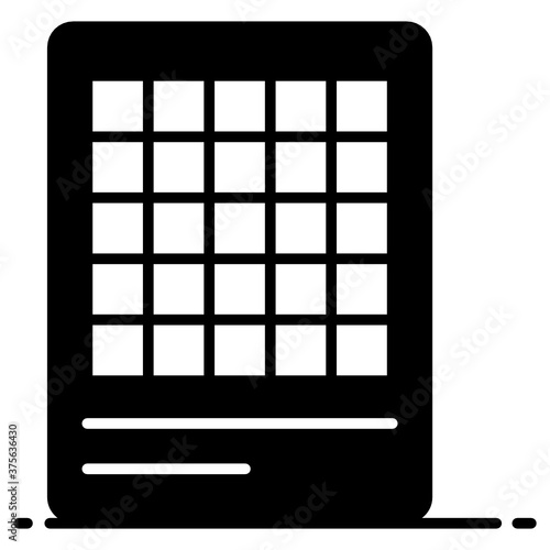 
A modern style icon of bock chart icon
