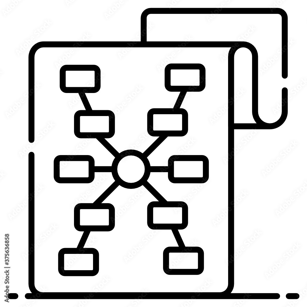 Vector design of Sitemap, flow diagram on paper in modern editable style
Vector design of Sitemap, flow diagram on paper in modern editable style