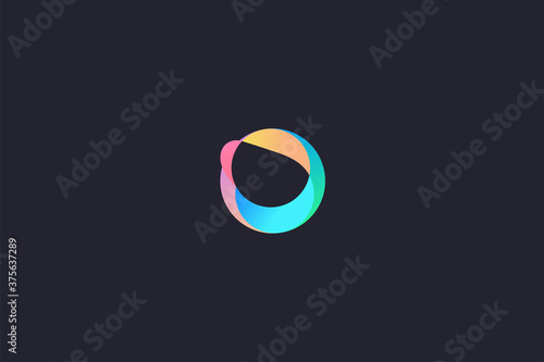 Technology Letter O Logo Abstract Whimsical Monogram