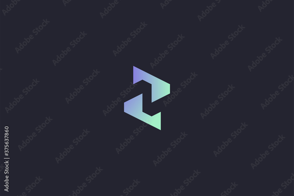 Technology Letter N Logo Abstract Whimsical Monogram Technology Letter N Logo Abstract Whimsical Monogram