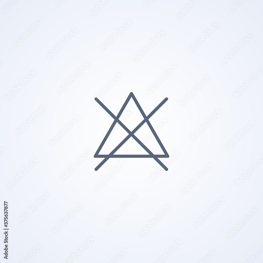 Do not bleach, vector best gray line icon Do not bleach, vector best gray line icon