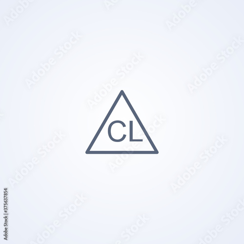 Can be used for bleaching chlorine products, vector best gray line icon