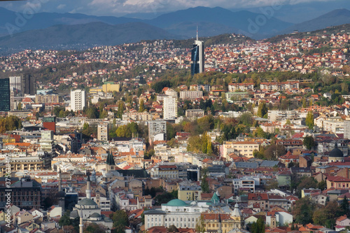 Panoramic cityscape of Sarajevo, Bosnia and Herzegovina © Veronika Kovalenko