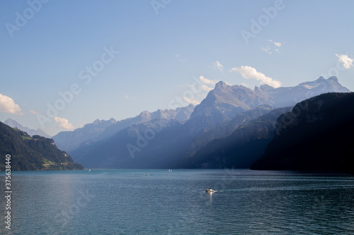 Lake view and mountains at Vierwaldstaetter See (lake of the four forested settlements), Switzerland, from Brunnen © AventuraSur