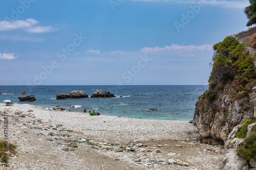 Fototapeta Naklejka Na Ścianę i Meble -  Picturesque Damouchari beach at Pelion in Greece.