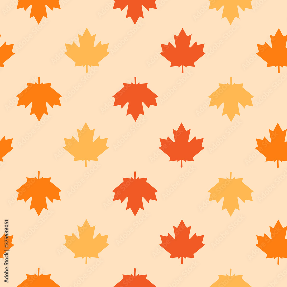 This is a seamless pattern of leaves on a light background. This is a seamless pattern of leaves on a light background.