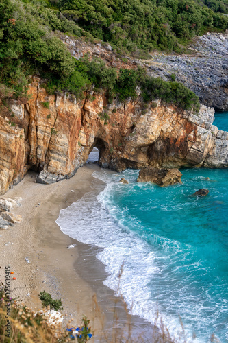 Mylopotamos beach at Tsagarada of Pelion in Greece