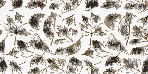 Autumn background of leaves, vector design, banner