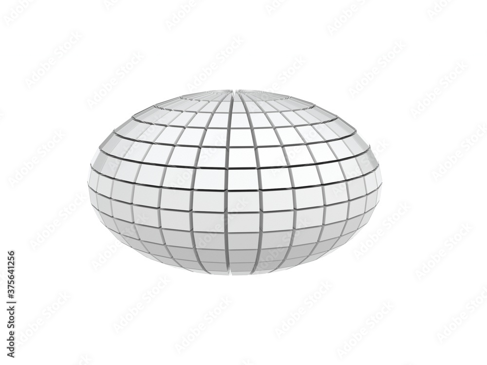 3D sphere on white background 3D sphere on white background