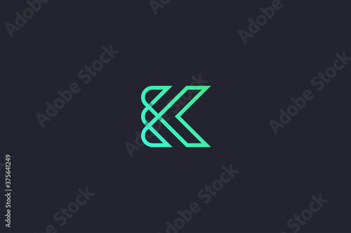 Technology Letter K Logo Abstract Whimsical Monogram photo