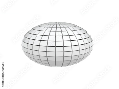 3D sphere on white background
