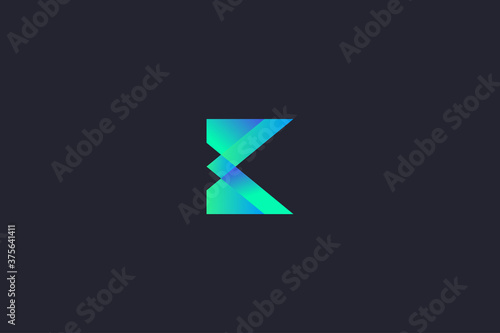Free Download Technology Letter K Logo Abstract Whimsical Monogram - GFXLoad