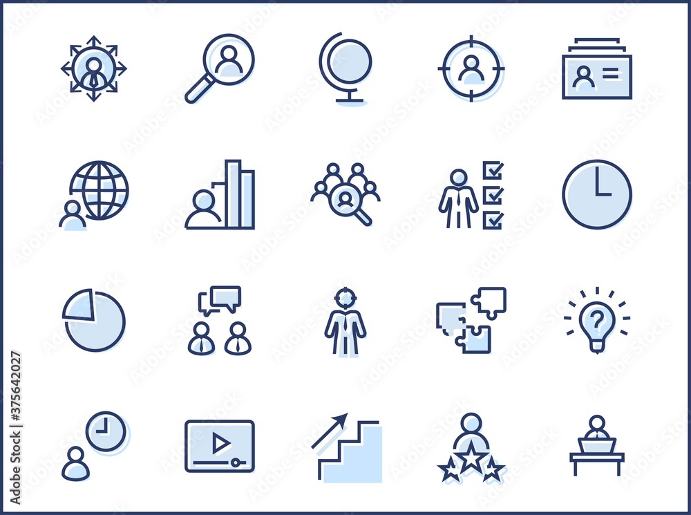 Set of Head Hunting Related Vector Line Icons. Contains such Icons as Career growth, Bulb, Candidate, Search, CV, Card Index, Outsource and more. Editable Stroke. 32x32 Pixel Perfect Set of Head Hunting Related Vector Line Icons. Contains such Icons as Career growth, Bulb, Candidate, Search, CV, Card Index, Outsource and more. Editable Stroke. 32x32 Pixel Perfect