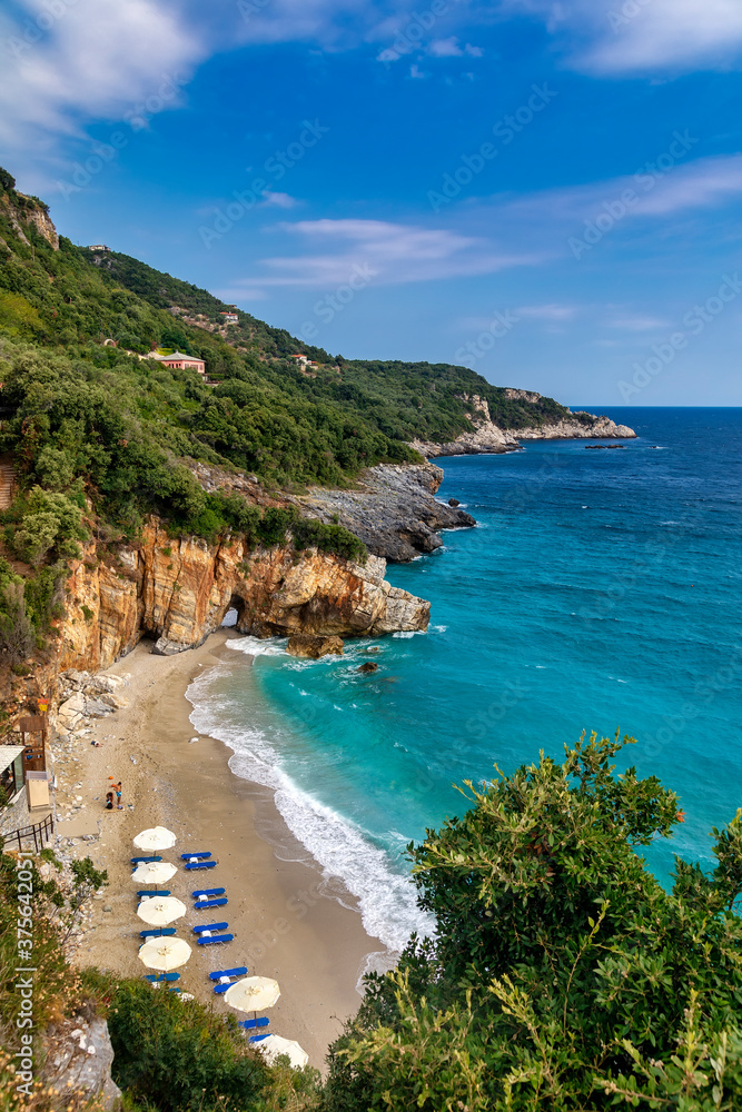 Mylopotamos beach at Tsagarada of Pelion in Greece