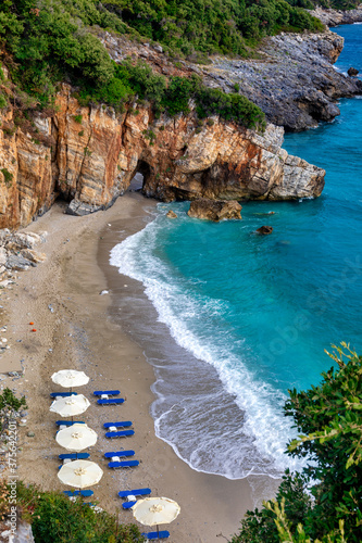 Mylopotamos beach at Tsagarada of Pelion in Greece photo