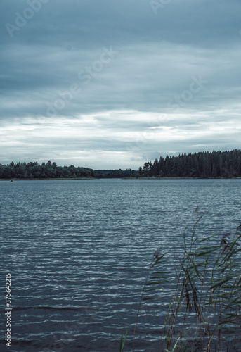sunset over the lake