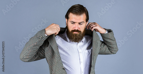 Tableau sur toile stylish successful man in suit posing