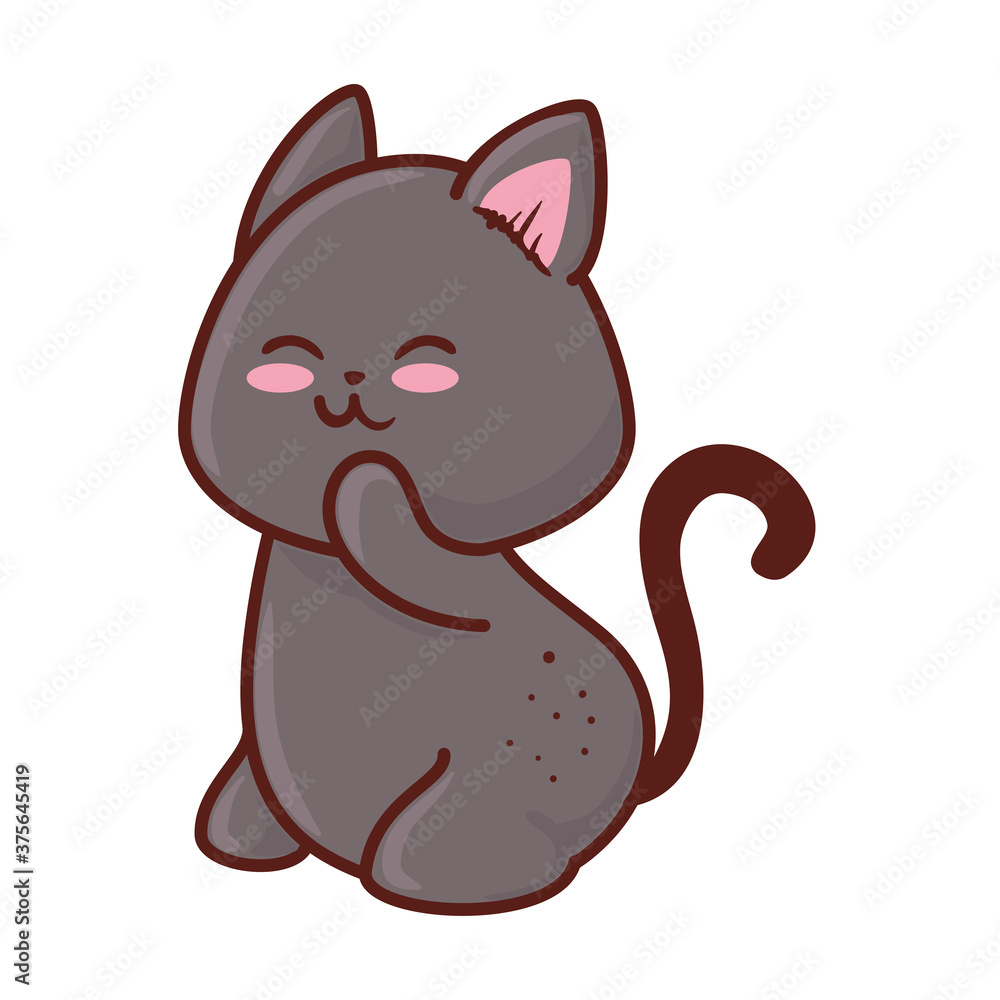 cute cat animal in white background vector illustration design cute cat animal in white background vector illustration design