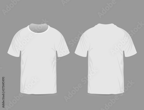 White short sleeve shirt front and back