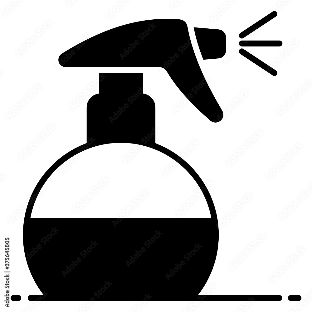 Obraz premium Water spray bottle icon in vector design 