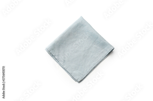 Cotton towel isolated copy space top view