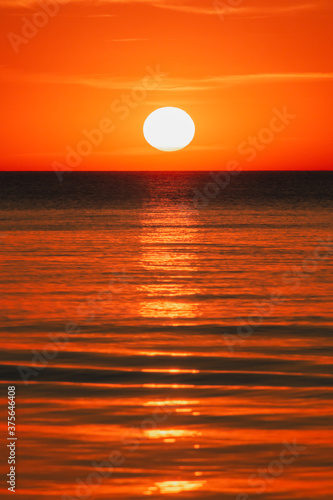 Fototapeta Naklejka Na Ścianę i Meble -  Sunset in Bornholm island in rocky beach