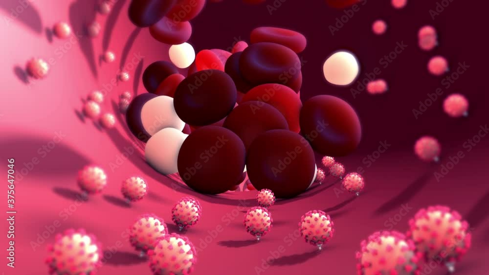 Coronavirus or virus causing blood clots to form in the blood system