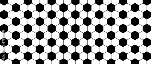 Empty football net or  soccer goal net pattern. Flat vector background. Play team sport. Honeycomb pattern photo