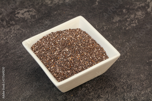 Seasoning chia seeds in the bowl