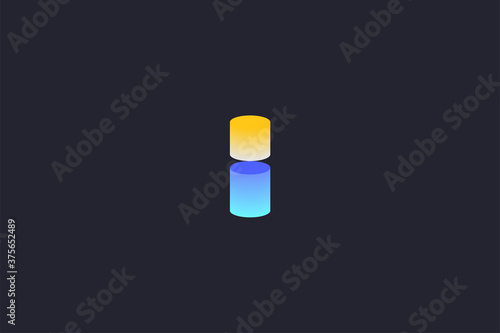 Technology Letter I Logo Abstract Whimsical Monogram