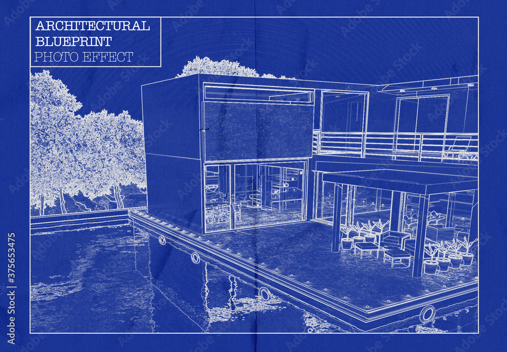 Architectural Blueprint Photo Effect Mockup Plantilla De Stock Adobe architectural-blueprint-photo-effect-mockup-plantilla-de-stock-adobe