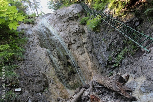 waterfall in the mountains