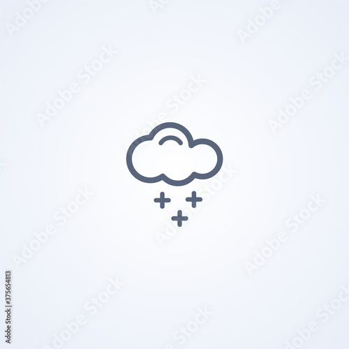 Snow, vector best gray line icon