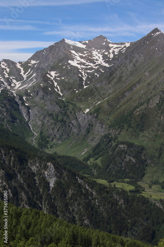 Lakes lying up in the mountains in the Chisone valley.