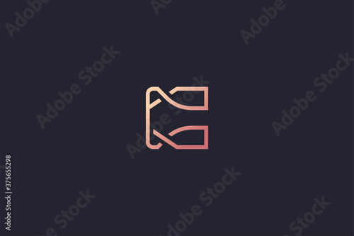 Technology Letter C Logo Abstract Whimsical Monogram